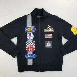 Black Pyramid XL Full Zip Turtle Neck Black Men's Front Pockets Cotton Jacket